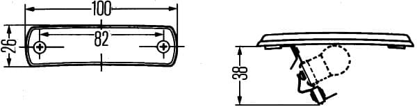 HELLA 2PF 001 647-031 Atšvaitas