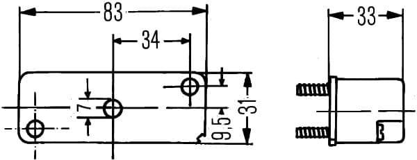 HELLA 2KA 003 168-021 Valstybinio numerio apšvietimas