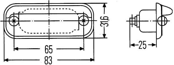 HELLA 2KA 001 378-001 Valstybinio numerio apšvietimas