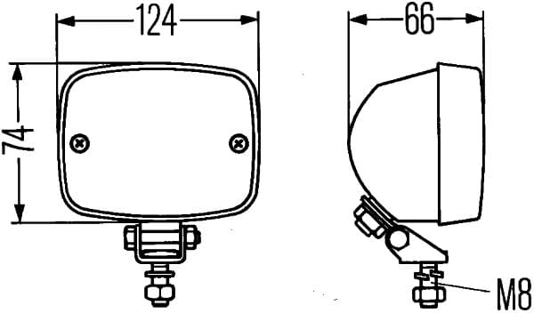 HELLA 2NE 002 985-001 Galinis rūko žibintas