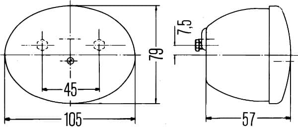 Galinis žibintas — HELLA 2SB 001 673-002