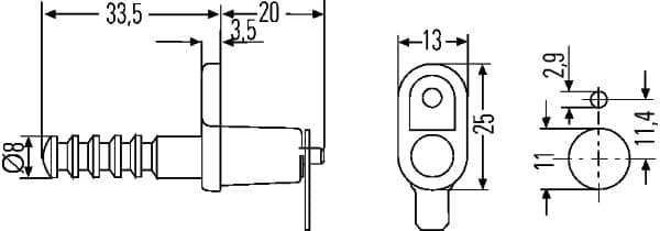 HELLA 6ZF 007 239-001 Jungiklis, durų kontaktas