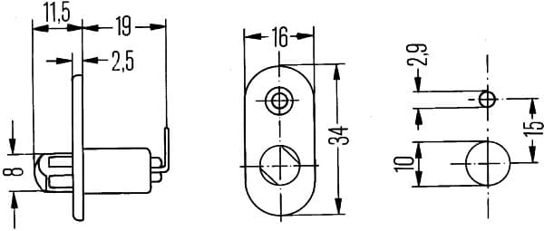 HELLA 6ZF 004 365-011 Durų kontaktas jungiklis