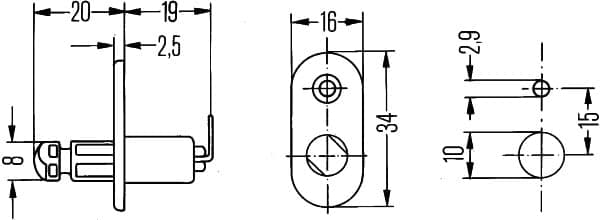 HELLA 6ZF 004 365-041 Durų kontaktas jungiklis