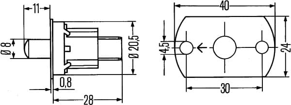 Jungiklis, durų kontaktas — HELLA 6ZF 003 549-001