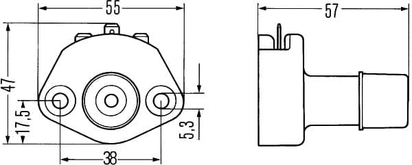 Jungiklis, priekiniai žibintai — HELLA 6AJ 001 751-021