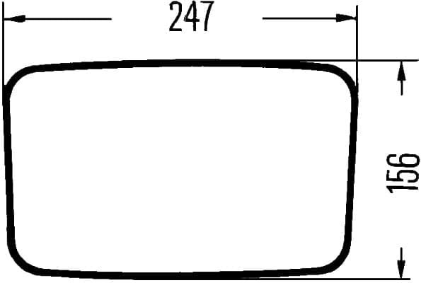 HELLA 8SB 004 288-092 Šoninis veidrodėlis