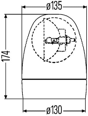 HELLA 2RL 007 337-021 Besisukantis švyturėlis