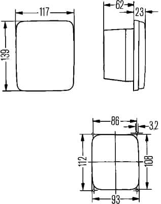 HELLA 2ZR 005 200-301 Atbulinės eigos žibintas