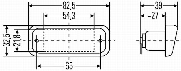 HELLA 2KA 005 049-038 Valstybinio numerio apšvietimas