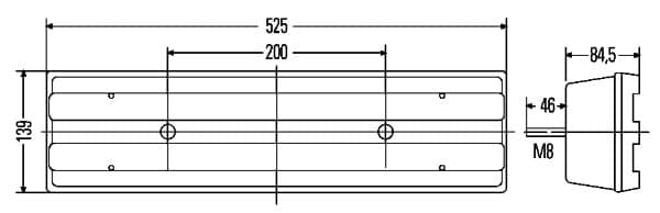 Galinis žibintas — HELLA 2VD 007 500-221