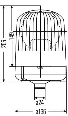 HELLA 2RL 007 553-001 Besisukantis švyturėlis