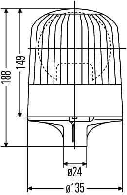 HELLA 2RL 007 551-021 Besisukantis švyturėlis