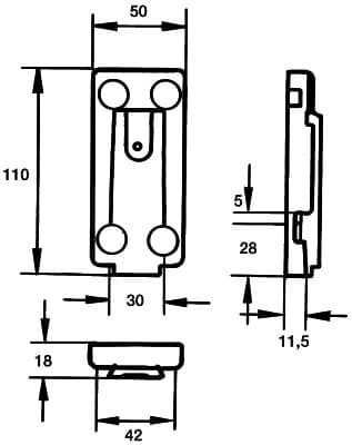 Atraminio guolio plokštė, išorinis veidrodėlis — HELLA 9BP 561 006-012