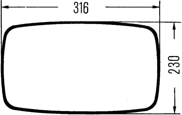 HELLA 8SB 501 263-003 Šoninis veidrodėlis