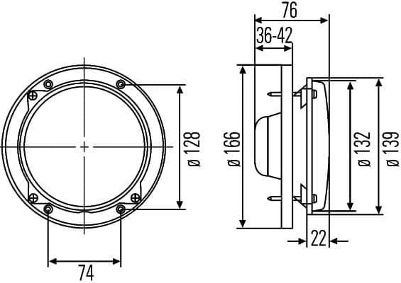 HELLA 1A3 996 162-071 Priekinis žibintas