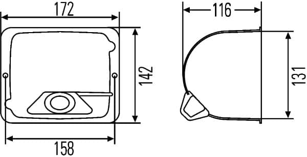 Korpusas, priekinis žibintas — HELLA 9BG 127 426-007