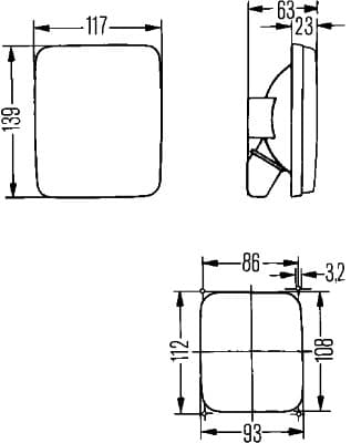 Galinis žibintas — HELLA 2SA 005 200-171