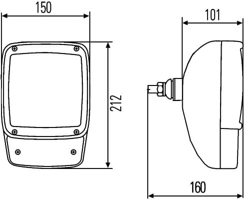 HELLA 1SA 996 120-471 Priekinis žibintas