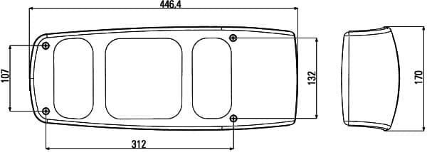 HELLA 2VA 007 502-111 Galinis žibintas