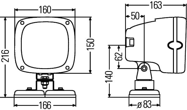 HELLA 1GA 996 142-071 Darbinė šviesa
