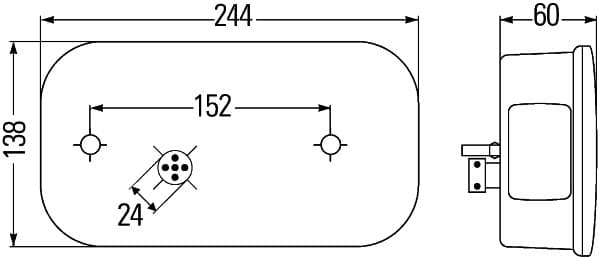 HELLA 2VB 998 232-101 Kombinuotas galinis žibintas