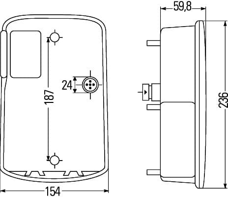 HELLA 2VA 998 233-357 Kombinuotas galinis žibintas