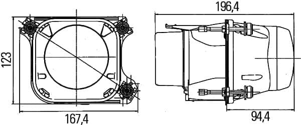 Priekinis žibintas — HELLA 1AL 008 934-021