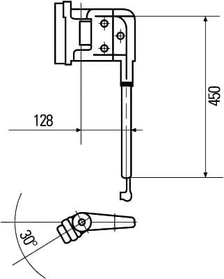 HELLA 8HG 503 009-082 Laikiklis, išorinis veidrodėlis