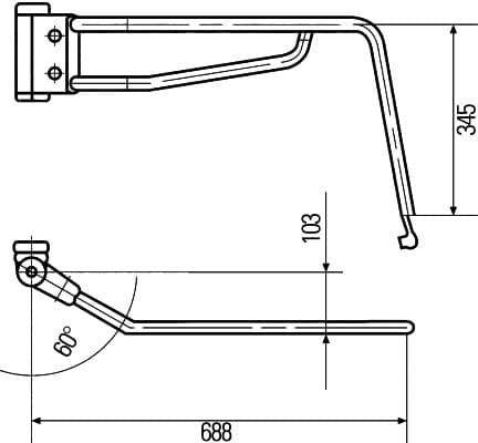 HELLA 8HG 503 019-022 Laikiklis, išorinis veidrodėlis