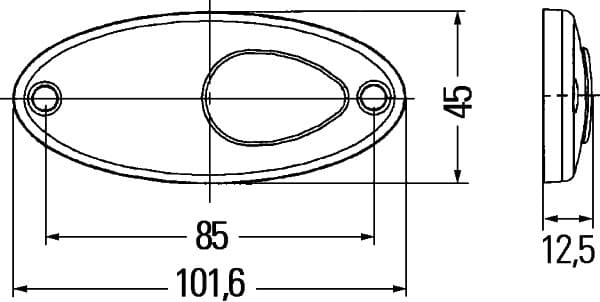 HELLA 2PS 964 295-061 Šoninis atšvaitas