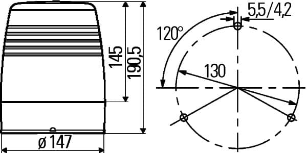 HELLA 2RL 008 965-011 Besisukantis švyturėlis