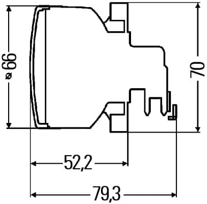 HELLA 2NE 009 001-127 Galinis rūko žibintas