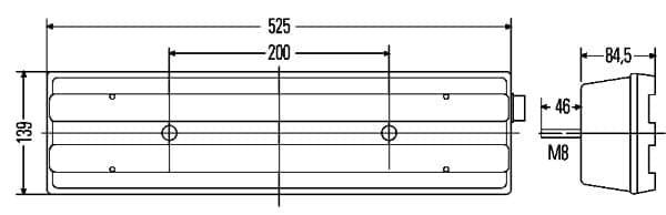 Galinis žibintas — HELLA 2VD 007 500-411