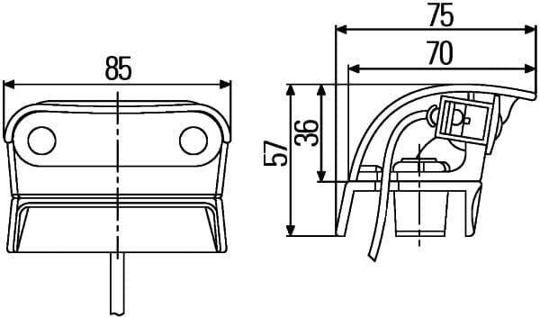 HELLA 2KA 959 640-601 Valstybinio numerio apšvietimas