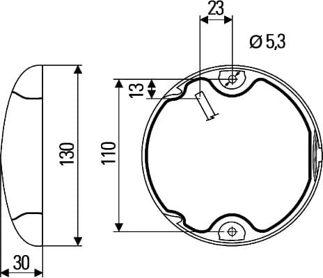 HELLA 2NE 959 821-201 Galinis rūko žibintas