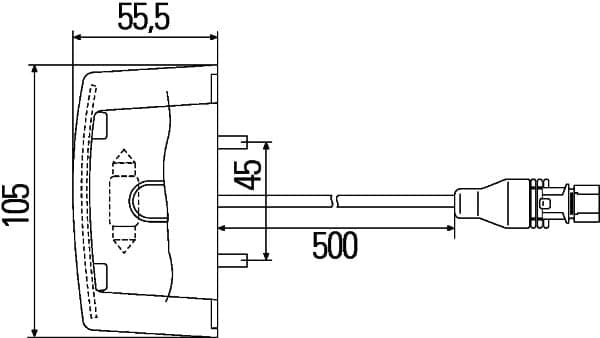 HELLA 2KA 340 828-001 Valstybinio numerio apšvietimas