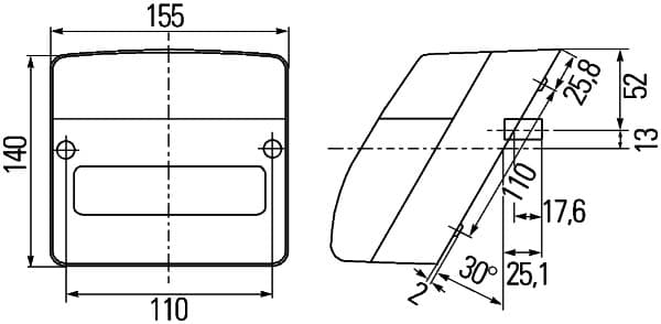 HELLA 2SD 996 030-021 Kombinuotas galinis žibintas