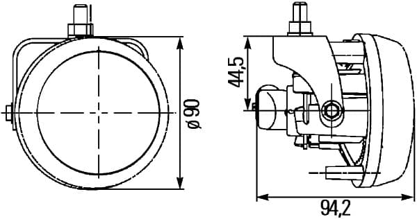 HELLA 1N0 009 295-021 Rūko žibintas
