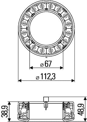 HELLA 2SB 009 362-021 Galinis žibintas