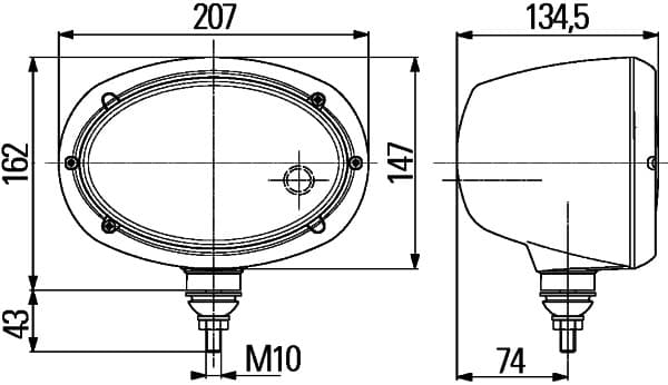 HELLA 1AB 996 157-151 Priekinis žibintas