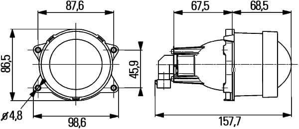 HELLA 1KL 998 570-021 Priekinis žibintas