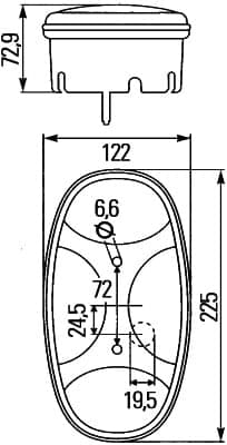HELLA 2VP 343 640-267 Galinis žibintas