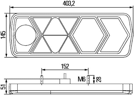 Kombinuotas galinis žibintas — HELLA 2VP 340 950-041