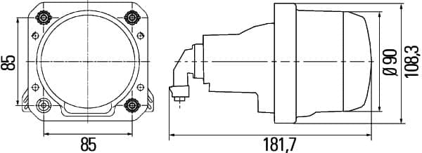 HELLA 1BL 009 999-041 Priekinis žibintas