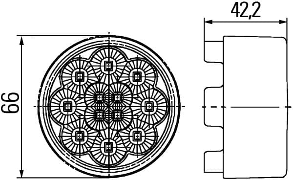 HELLA 2PF 009 001-521 Atšvaitas