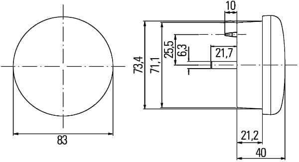 HELLA 2ZR 959 010-501 Atbulinės eigos žibintas