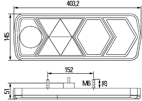 HELLA 2VP 340 950-051 Kombinuotas galinis žibintas