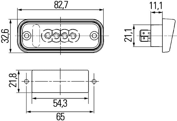 HELLA 2KA 010 278-011 Valstybinio numerio apšvietimas