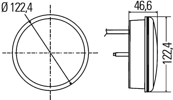 HELLA 2NE 344 200-091 Galinis rūko žibintas